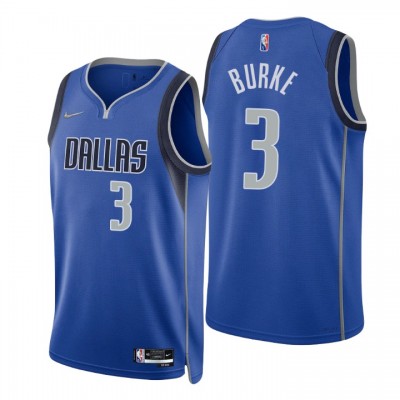 Nike Dallas Mavericks #3 Trey Burke Blue Men's 2021-22 NBA 75th Anniversary Diamond Swingman Jersey - Icon Edition Men's